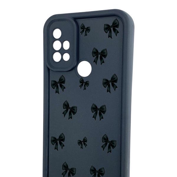 Чехол силиконовый Soft Touch с 3D принтом Бантики для Motorola G20 черный (Полная защита камеры) 0057321 фото