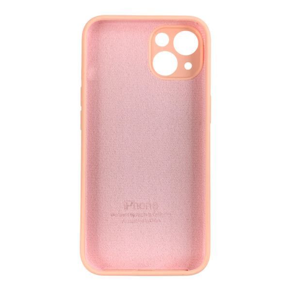 Чехол Silicone Case для Apple iPhone 13 грейпфрутовый (soft touch, кольца камеры, микрофибра) 0061940 фото