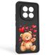 Чехол силиконовый оригинальный Soft Touch с 3D принтом милый мишка для Xiaomi Redmi Note 14 Pro Plus черный (Полная защита камеры) 0043876 фото 1