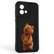 Чехол силиконовый Soft Touch с 3D принтом смешного теда мишки для Motorola Moto G84 (PAYM0011RS) черный (Полная защита камеры) 0049142 фото 1