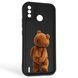 Чехол силиконовый Soft Touch с 3D принтом смешного теда мишки для Tecno Spark 6 Go (KE5) черный (Полная защита камеры) 0049417 фото 1