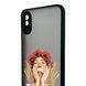 Чохол для телефона Xiaomi Redmi 9A с 3D принтом дівчина маки колоски із захистом камери чорний 0059267 фото 4