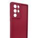 Чехол силиконовый Soft Touch для Samsung Galaxy S22 Ultra бордовый (Полная защита камеры) 0054067 фото 3