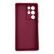 Чехол силиконовый Soft Touch для Samsung Galaxy S22 Ultra бордовый (Полная защита камеры) 0054067 фото 2