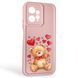 Чохол силіконовий Soft Touch з 3D принтом милий ведмедик для Xiaomi Redmi Note 12 4G рожевий (Повний захист камери) 0044862 фото 1