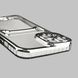 Чехол для Apple iPhone 14 с серебряной окантовкой с карманом для карт на айфон 14 серебряный 0013011 фото 5