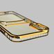 Чохол для Apple iPhone Xs із золотою окантовкою з кишенькою для карток на айфон Хс золотий 0013191 фото 5