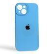 Чехол Silicone Case для Apple iPhone 15 синий Cornflower (софт-тач, полная защита камеры)