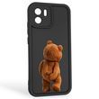 Чохол силіконовий оригінальний Soft Touch з 3D принтом кумедний тед ведмідик для Xiaomi Redmi A2 чорний (Повний захист камери)