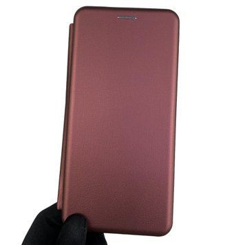 Чехол-книжка для OPPO A15 с подставкой на оппо а15 бордовая 0001707 фото