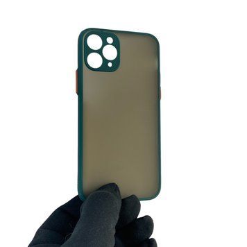 Чехол для телефона Apple iPhone 11 Pro с высокими бортами с защитой камеры на айфон 11 про темно-зеленый 0025849 фото