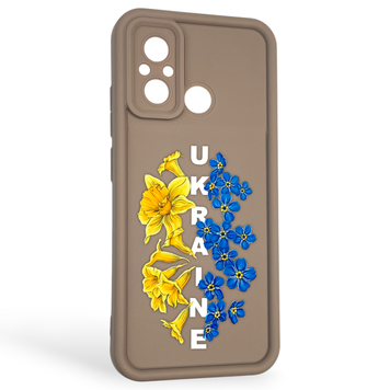 Чехол силиконовый Soft Touch с 3D принтом для Xiaomi Poco C55 коричневый (Полная защита камеры) 0042169 фото