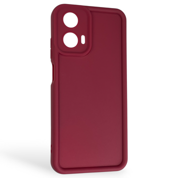 Чехол силиконовый Soft Touch для Motorola E14 бордовый (Полная защита камеры) 0044153 фото