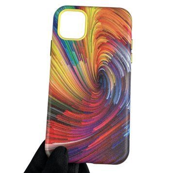 Чохол для Apple iPhone 11 шкіряний з мікрофіброю яскравий на айфон 11 різнокольоровий 0000250 фото