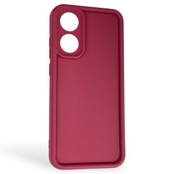 Чехол силиконовый Soft Touch для OPPO A78 4G бордовый (Полная защита камеры) 0044280 фото