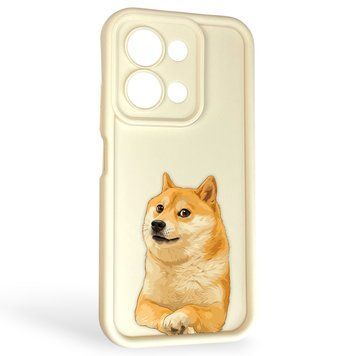 Чехол силиконовый Soft Touch с 3D принтом мема сибу для Xiaomi Redmi 15C EU молочный (Полная защита камеры) 0048150 фото