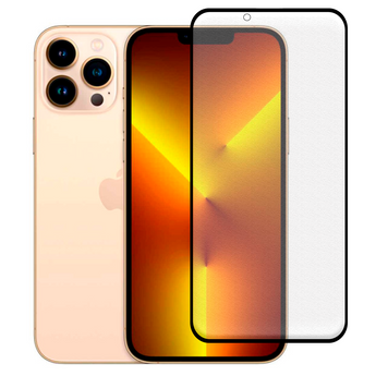 Защитное стекло МАТОВОЕ для телефона Apple iPhone 13 Pro Max противоударное на айфон 13 про макс черное 0038946 фото