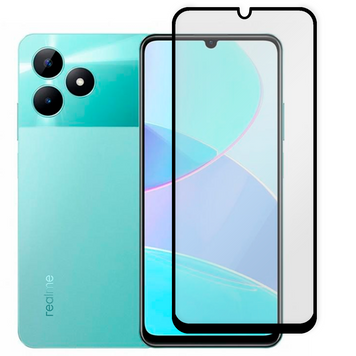 Защитное стекло 6D OG для телефона Realme C51 полноэкранное противоударное на реалми C51 черное 0014007 фото