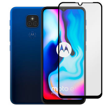 Захисне скло для телефона Motorola E7 Plus протиударне повноекранне на моторола е7 плюс чорне 0038530 фото