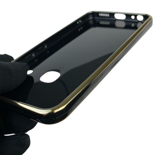 Чохол для Vivo Y17 із захистом камери із золотою окантовкою на віво у17 чорний gs1 0020264 фото