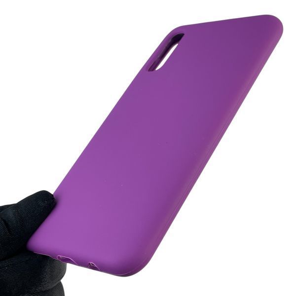 Чехол для Samsung Galaxy A50 (SM-A505F) силиконовый с микрофиброй нескользящий на самсунг а50 фиолетовый 0031980 фото