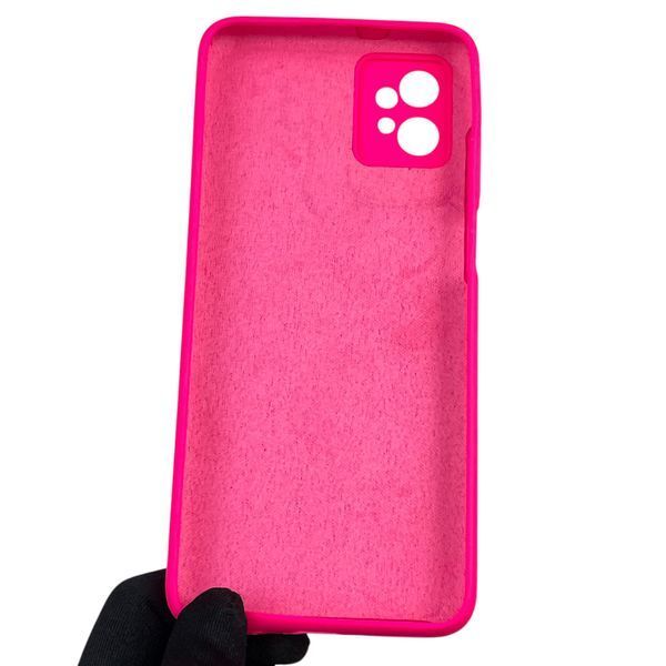 Чохол для Motorola Moto G32 (PAUU0013RS) силіконовий з мікрофіброю нековзний на моторола г32 малиновий 0031784 фото