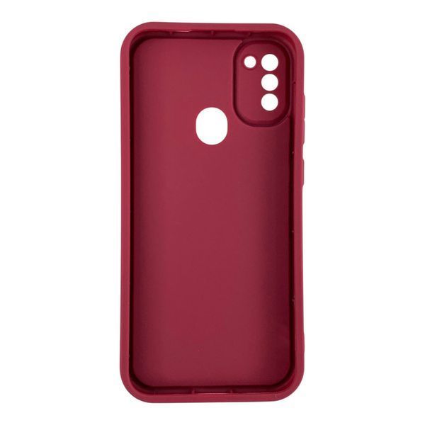Чехол силиконовый Soft Touch с 3D принтом для Samsung Galaxy A11 бордовый (Полная защита камеры) 0057605 фото