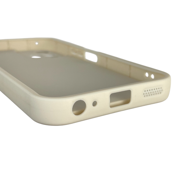 Чехол силиконовый оригинальный Soft Touch с 3D принтом милый мишка для Vivo Y21 молочный (Полная защита камеры) 0043575 фото