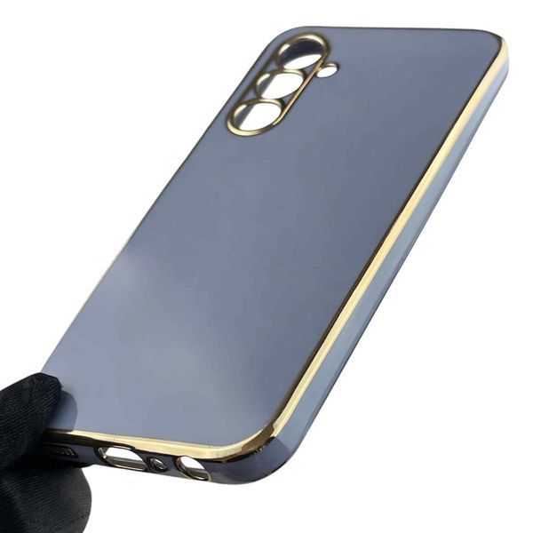 Чехол для Samsung Galaxy A25 5G (SM-A256B) женский с золотой окантовкой на самсунг а25 5г синий 0012202 фото