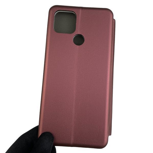 Чехол-книжка для OPPO A15 с подставкой на оппо а15 бордовая 0001707 фото
