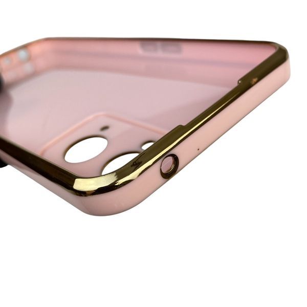 Чохол для OPPO A96 (4G) глянцевий із захистом камери із золотою окантовкою на оппо а96 4г пудровий gs1 0019596 фото