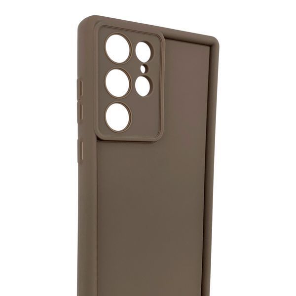 Чохол силіконовий Soft Touch для Samsung Galaxy S22 Ultra коричневий (Повний захист камери) 0054068 фото