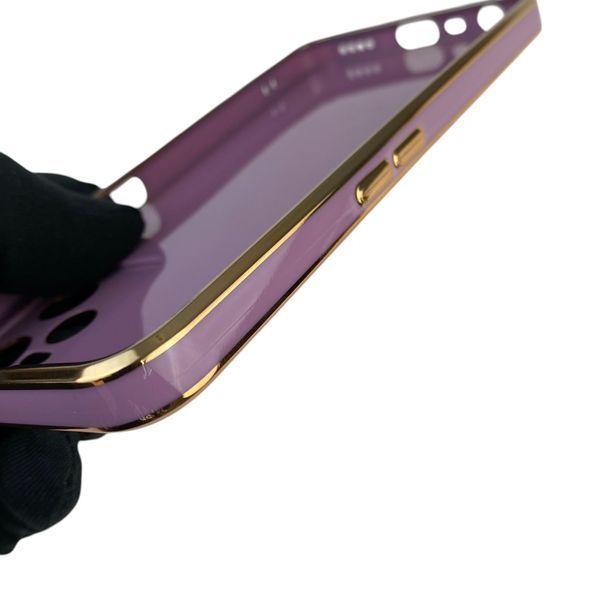 Чохол для Realme C35 з кільцем-підставкою із золотою окантовкою на реалмі с35 чорничний gs1 0020521 фото