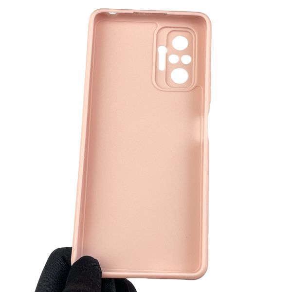 Чехол для Xiaomi Redmi Note 10 Pro с квадратными гранями с защитой камеры на сяоми редми нот 10 про пудровый 0012784 фото
