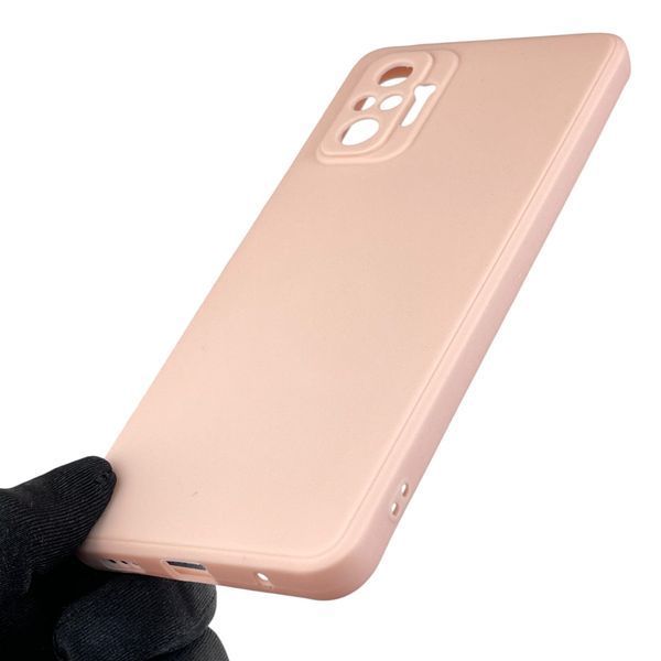 Чехол для Xiaomi Redmi Note 10 Pro с квадратными гранями с защитой камеры на сяоми редми нот 10 про пудровый 0012784 фото