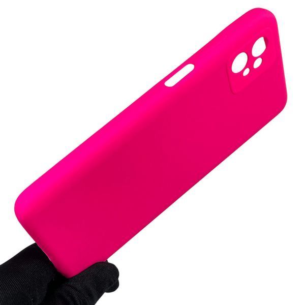 Чохол для Motorola Moto G32 (PAUU0013RS) силіконовий з мікрофіброю нековзний на моторола г32 малиновий 0031784 фото