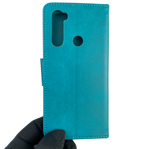 Чехол-книжка для телефона Xiaomi Redmi Note 8T кожанная с магнитной застежкой на сяоми редми нот 8T бирюзовая 0025412 фото