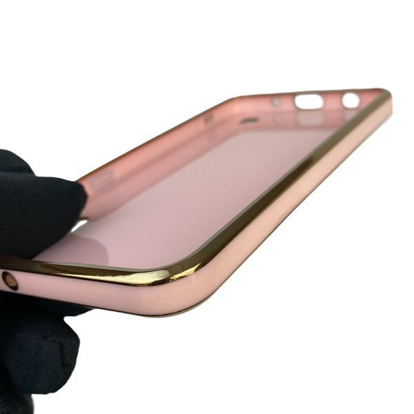 Чохол для Samsung Galaxy M10 (SM-M105F) з кільцем MagSafe із золотою окантовкою на самсунг м10 пудровий gs1 0022427 фото