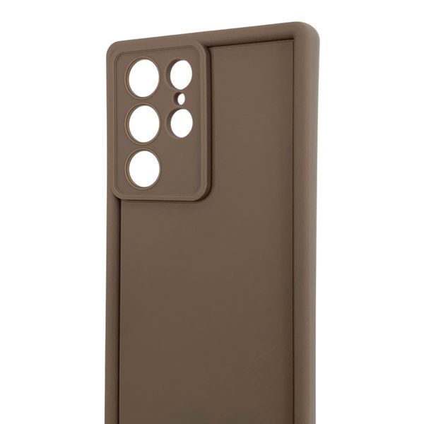 Чохол силіконовий Soft Touch для Samsung Galaxy S22 Ultra коричневий (Повний захист камери) 0054068 фото