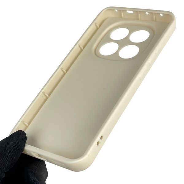 Чохол силіконовий оригінальний Soft Touch з 3D принтом злого кота для Xiaomi Redmi Note 14 Pro 5G молочний (Повний захист камери) 0046868 фото