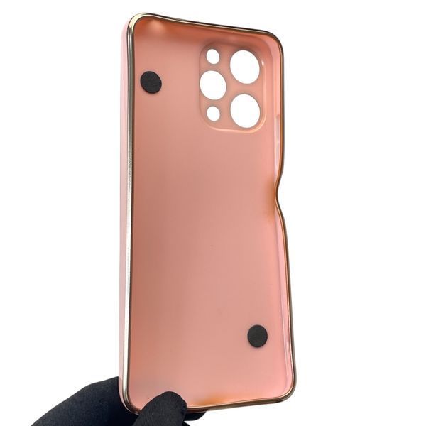 Чехол для телефона Xiaomi Redmi 12 4G женский с ремешком и украшениями и золотой окантовкой на сяоми редми 12 4г пудровый gs1 0016251 фото