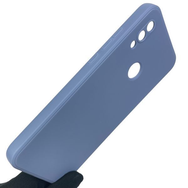 Чехол для Xiaomi Redmi 7 однотонный с квадратными гранями с защитой камеры на сяоми редми 7 голубой 0001205 фото