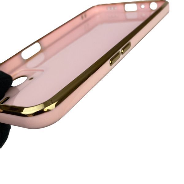 Чохол для OPPO A96 (4G) глянцевий із захистом камери із золотою окантовкою на оппо а96 4г пудровий gs1 0019596 фото