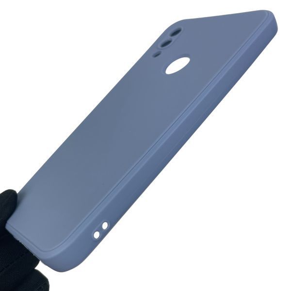 Чехол для Xiaomi Redmi 7 однотонный с квадратными гранями с защитой камеры на сяоми редми 7 голубой 0001205 фото
