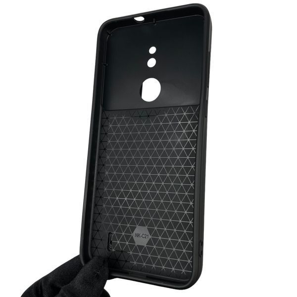 Чохол для Nokia C21 TA-1352 броньований з кільцем зі шторкою на камеру на нокіа с21 чорний 0001772 фото