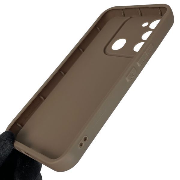 Чехол силиконовый Soft Touch с 3D принтом смешного теда мишки для Tecno Spark Go (KG5m) коричневый (Полная защита камеры) 0049473 фото
