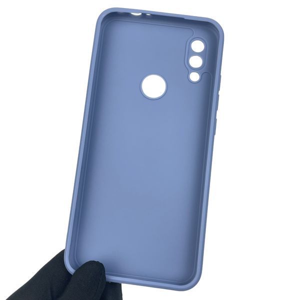 Чехол для Xiaomi Redmi 7 однотонный с квадратными гранями с защитой камеры на сяоми редми 7 голубой 0001205 фото