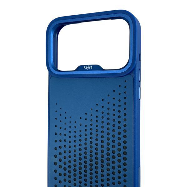 Чехол Kajsa Splendid Circle для iPhone 17 Pro Max синий Blue Plus (MagSafe, металлическое кольцо камеры, премиум) 0062062 фото