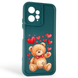 Чохол силіконовий оригінальний Soft Touch з 3D принтом милий ведмедик для Xiaomi Redmi Note 12 4G темно-зелений (Повний захист камери) 0043821 фото 1