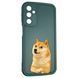 Чохол силіконовий оригінальний Soft Touch з 3D принтом мему сібу для Samsung Galaxy M34 5G (SM-M346) темно-зелений (Повний захист камери) 0047654 фото 1